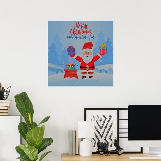 Sinterklaas en geschenken poster (Thuiskantoor)