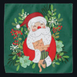 Sinterklaas en kat bandana<br><div class="desc">Festive Jolly Santa Claus</div>