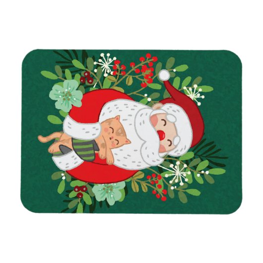 Sinterklaas en kat magneet (Horizontaal)