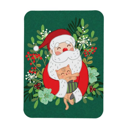 Sinterklaas en kat magneet (Verticaal)