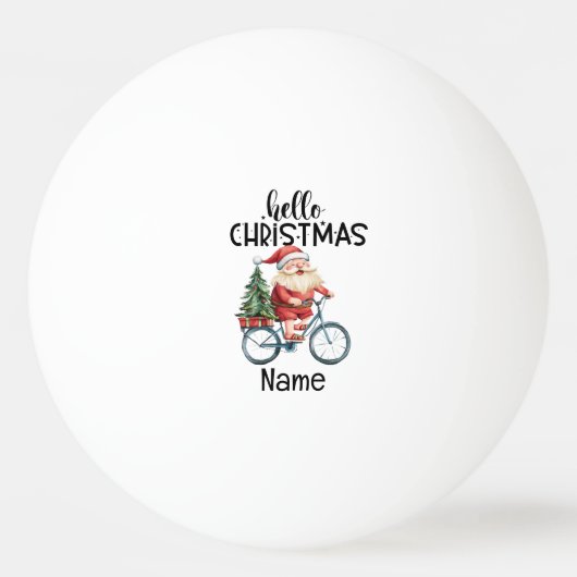 Sinterklaas en kerstboom pingpongbal (Voorkant)