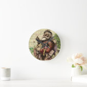 Sinterklaas en kerstboom ronde klok (Huis)