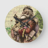 Sinterklaas en kerstboom ronde klok (Voorkant)