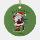 Sinterklaas en kerstjaar keramisch ornament (Voorkant)