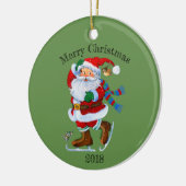 Sinterklaas en kerstjaar keramisch ornament (Links)