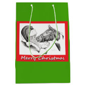 Sinterklaas en kerstpaarden medium cadeauzakje (Voorkant)