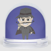 Sinterklaas en kerstschurk sneeuwbol (Achterkant)