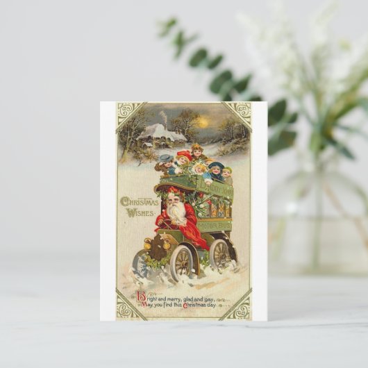 Sinterklaas en kinderen briefkaart (Staand voorkant)