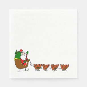 Sinterklaas en kippen Napkin Servet