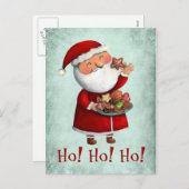 Sinterklaas en koekjes feestdagenkaart (Voorkant / Achterkant)