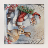 Sinterklaas en konijn legpuzzel (Horizontaal)