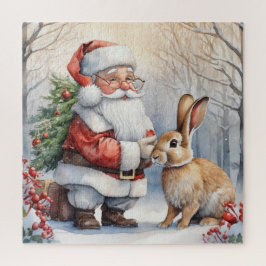 Sinterklaas en konijn legpuzzel