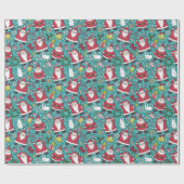 Sinterklaas en konijnen cadeaupapier (Vlak)