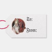 Sinterklaas en Krampus Cadeaulabel (Achterkant Horizontaal)