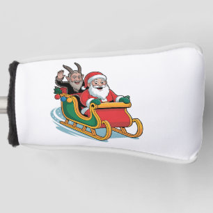 Sinterklaas en Krampus Kwaadaardig Donker Kerstmis Golfheadcover