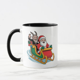 Sinterklaas en Krampus Kwaadaardig Donker Kerstmis Mok