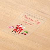 Sinterklaas en mevrouw Claus golfswing uitnodiging (Laagn)