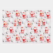 Sinterklaas en mevrouw Claus Kerstdans Inpakpapier Vel (Voorkant 3)