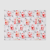 Sinterklaas en mevrouw Claus Kerstdans Tissuepapier (Voorkant)