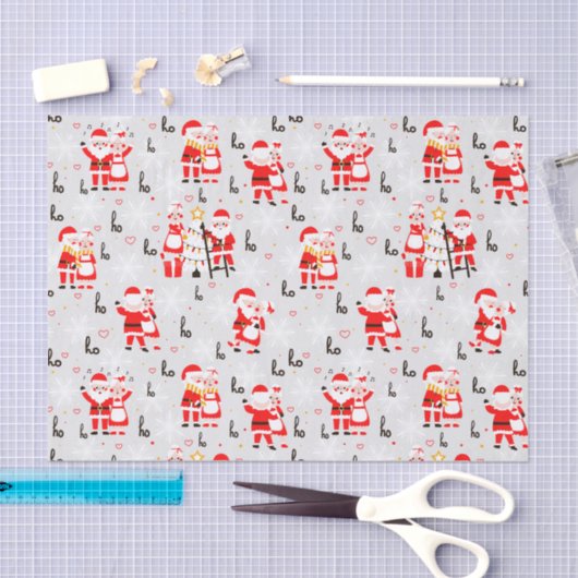 Sinterklaas en mevrouw Claus Kerstdans Tissuepapier (Craft)