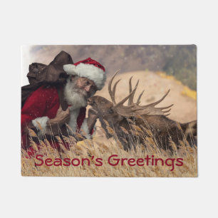 Sinterklaas en Moose Doormat Deurmat