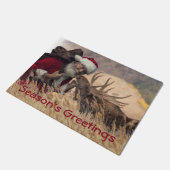 Sinterklaas en Moose Doormat Deurmat (Schuin)