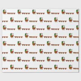 Sinterklaas en omslagpapier voor kippen cadeaupapier