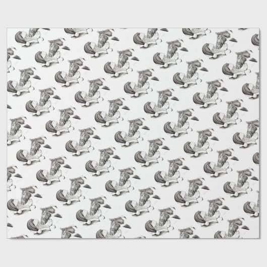 Sinterklaas- en -paarden- cadeaupapier (Vlak)