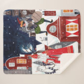 Sinterklaas en Piet op de daken van Amsterdam Sherpa Deken (Voorkant (horizontaal))