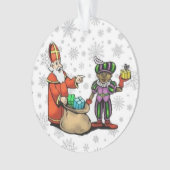 Sinterklaas en Piet Ornament (voorkant)