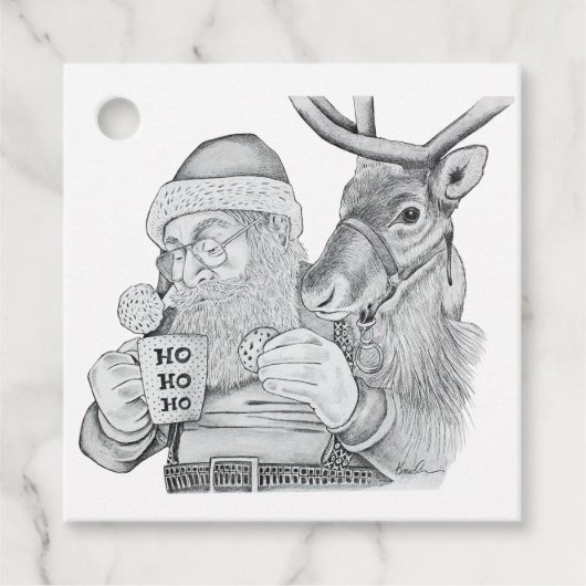 Sinterklaas en rendier bedankjes labels (Voorkant)