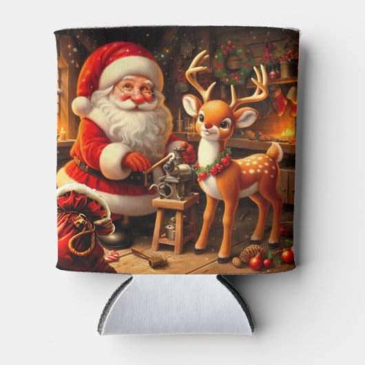 Sinterklaas en rendier blikjeskoeler (Voorkant)