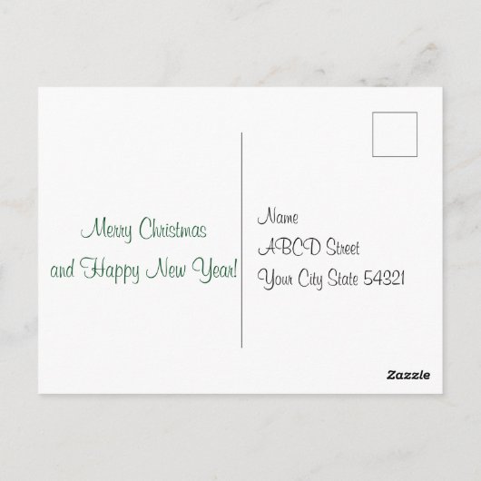 Sinterklaas en rendier briefkaart (Achterkant)