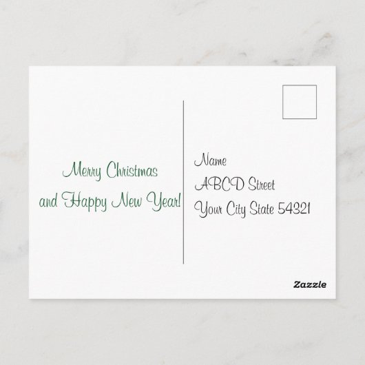 Sinterklaas en rendier briefkaart (Achterkant)