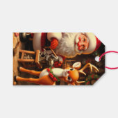 Sinterklaas en rendier cadeaulabel (Voorkant (Horizontaal))