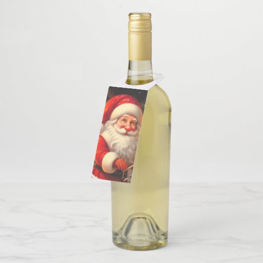 Sinterklaas en rendier flessenhanger (Schuin)