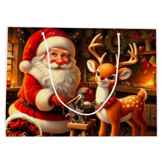 Sinterklaas en rendier groot cadeauzakje (Achterkant)