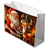 Sinterklaas en rendier groot cadeauzakje (Achterkant Gekanteld)