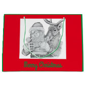 Sinterklaas en rendier groot cadeauzakje (Voorkant)