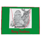 Sinterklaas en rendier groot cadeauzakje (Achterkant)