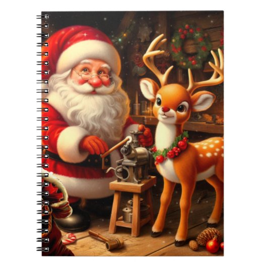 Sinterklaas en rendier notitieboek (Voorkant)