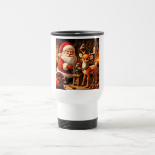 Sinterklaas en rendier reisbeker