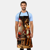 Sinterklaas en rendier schort (Gedragen)