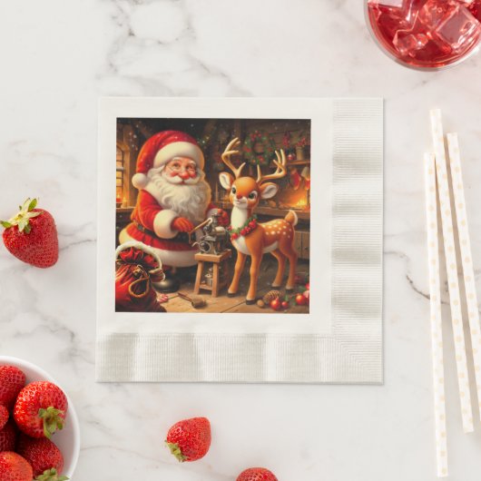 Sinterklaas en rendier servet (Insitu)