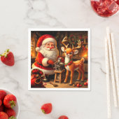 Sinterklaas en rendier servet (Insitu)
