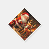 Sinterklaas en rendier servet (Hoek)