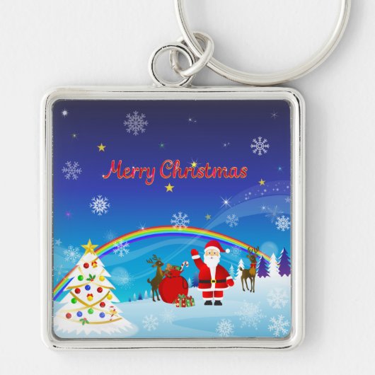 Sinterklaas en rendier sleutelhanger (Voorkant)