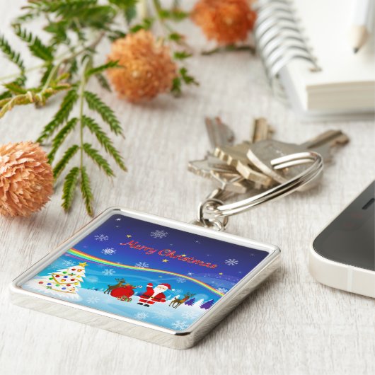 Sinterklaas en rendier sleutelhanger (Zijkant)