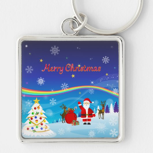 Sinterklaas en rendier sleutelhanger (Voorkant)