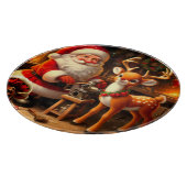 Sinterklaas en rendier snijplank (Hoek)